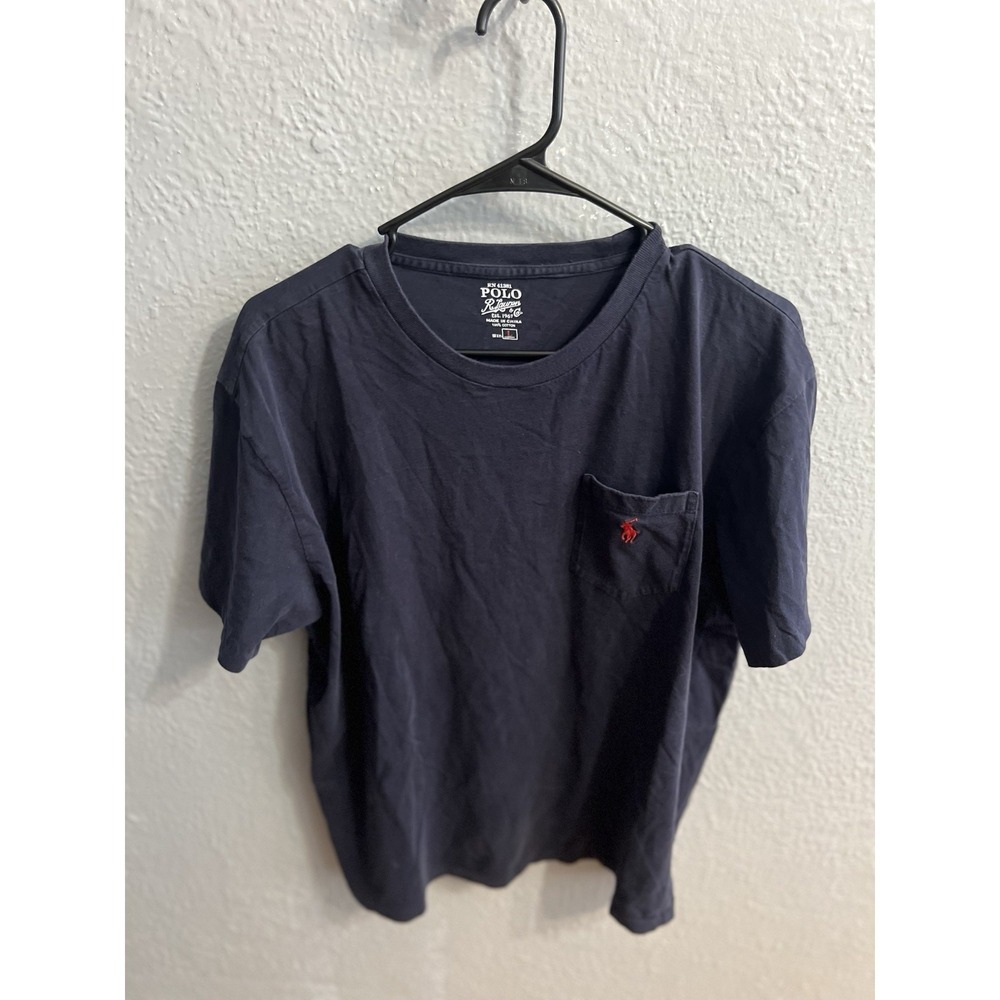 Polo Ralph‎ Lauren Mens Blue Crew Neck Size Large Short Sleeve T Shirt
